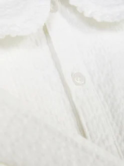 Online Gekräuselte Bluse Mit Kragen Tops Und T-Shirts