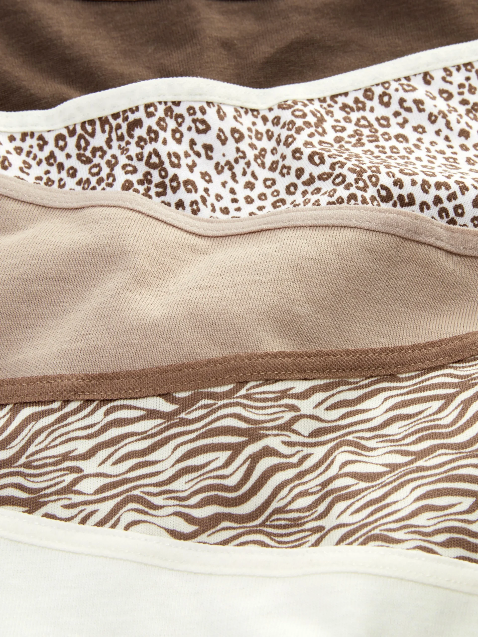 Discount Gemusterte Tangas, 5er-Pack Damen Slips