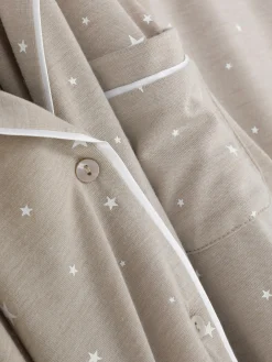 Best Gemusterter, Langer Boyfriend-Schlafanzug Damen Schlafanzüge