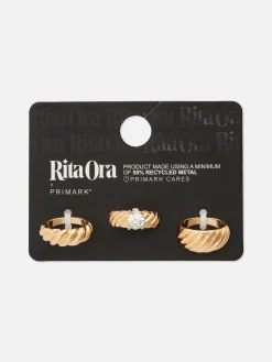 Discount Geriffelte „Rita Ora“ Stapelringe, 3er-Pack Damen Schmuck