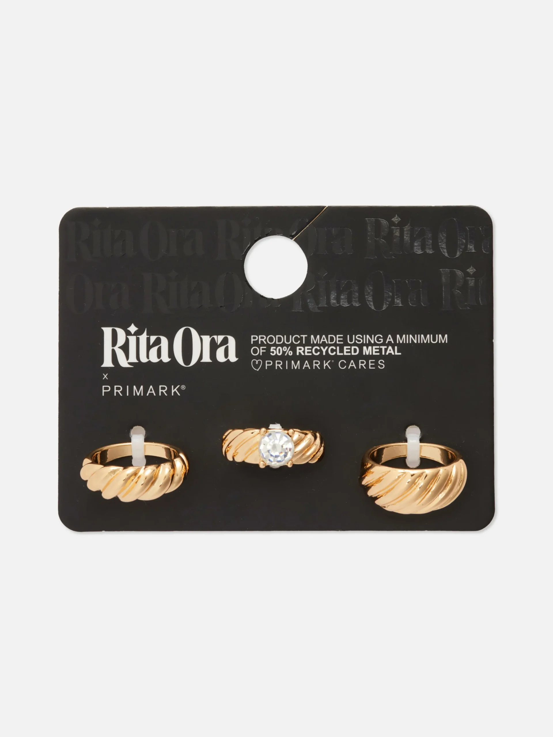 Discount Geriffelte „Rita Ora“ Stapelringe, 3er-Pack Damen Schmuck