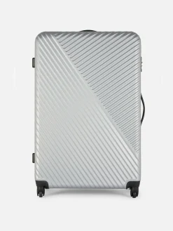 Geriffelter Hartschalenkoffer Mit Vier Rädern Koffer Und Reisegepäck