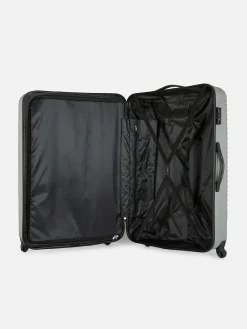 Geriffelter Hartschalenkoffer Mit Vier Rädern Koffer Und Reisegepäck