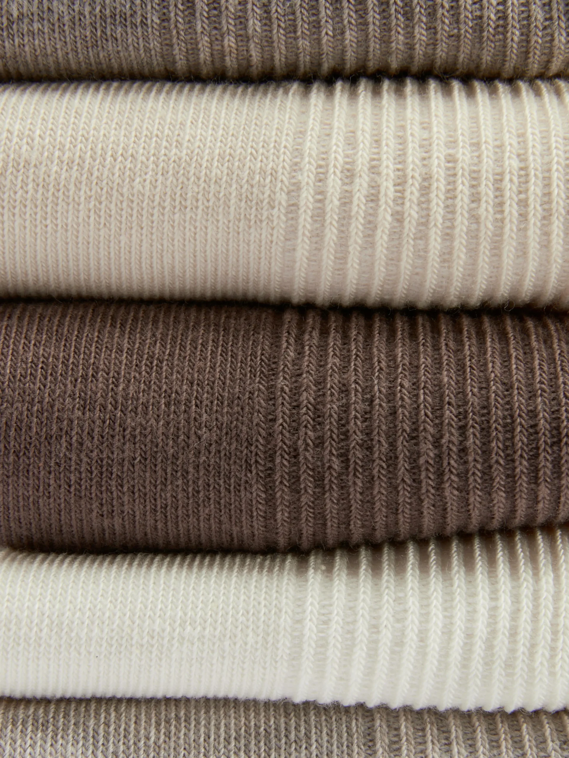 Clearance Gerippte Crew-Socken, 5er-Pack Damen Socken