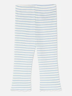 Gerippte, Gestreifte Leggings Mit Ausgestelltem Bein Hosen Und Leggings