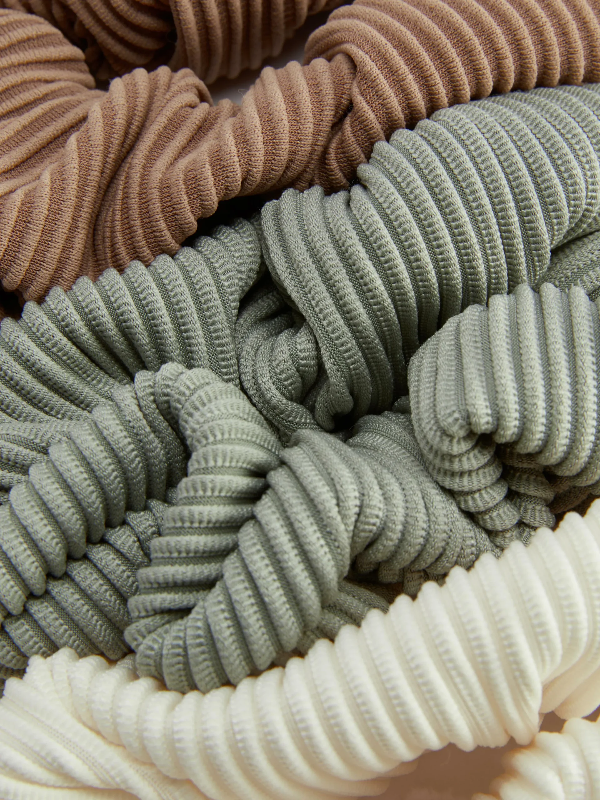 Discount Gerippte Haargummis, 3er-Pack Damen Haarschmuck