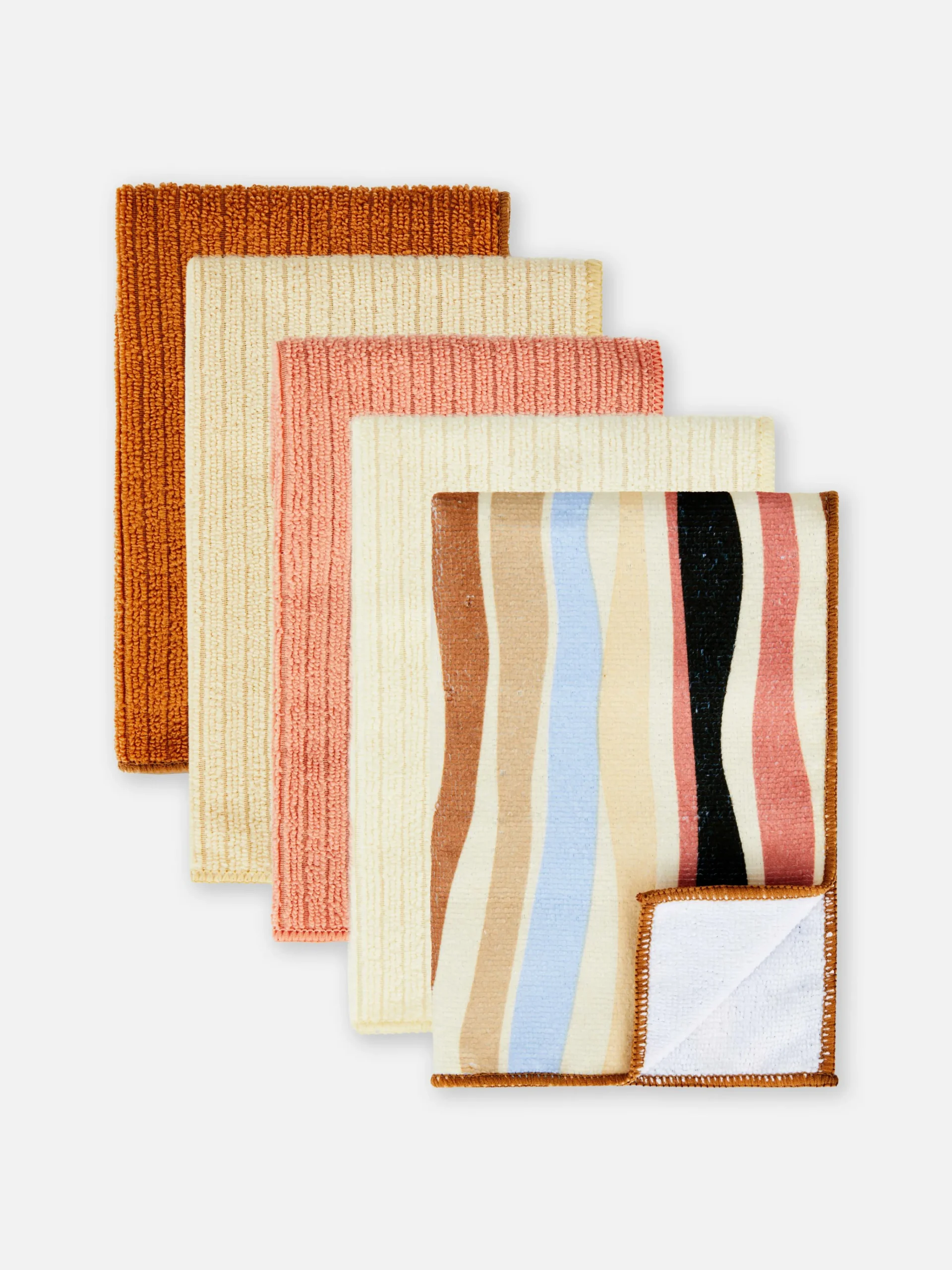 New Gerippte Haushaltstücher, 5er-Pack Geschirr