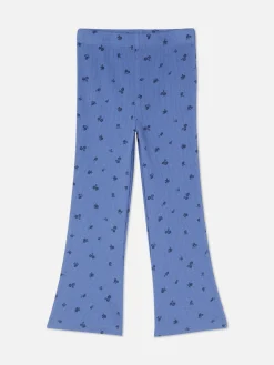 Outlet Gerippte Leggings Mit Ausgestelltem Bein Kinder Jogginghosen