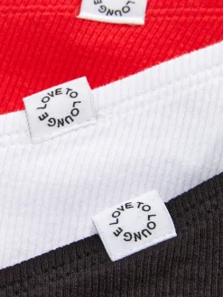 New Gerippte Miami-Tangas, 3er-Pack Damen Slips