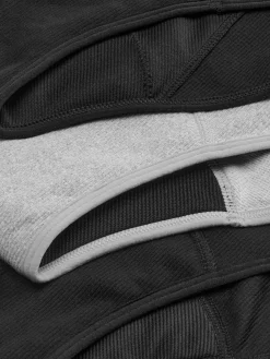 Outlet Gerippte Slips Mit Hohem Bund, 3er-Pack Damen Slips