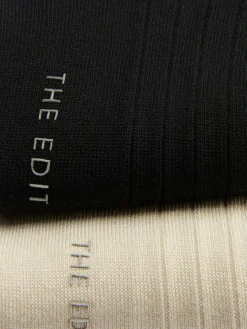 Gerippte „The Edit“ Socken, 2er-Pack Damen Socken