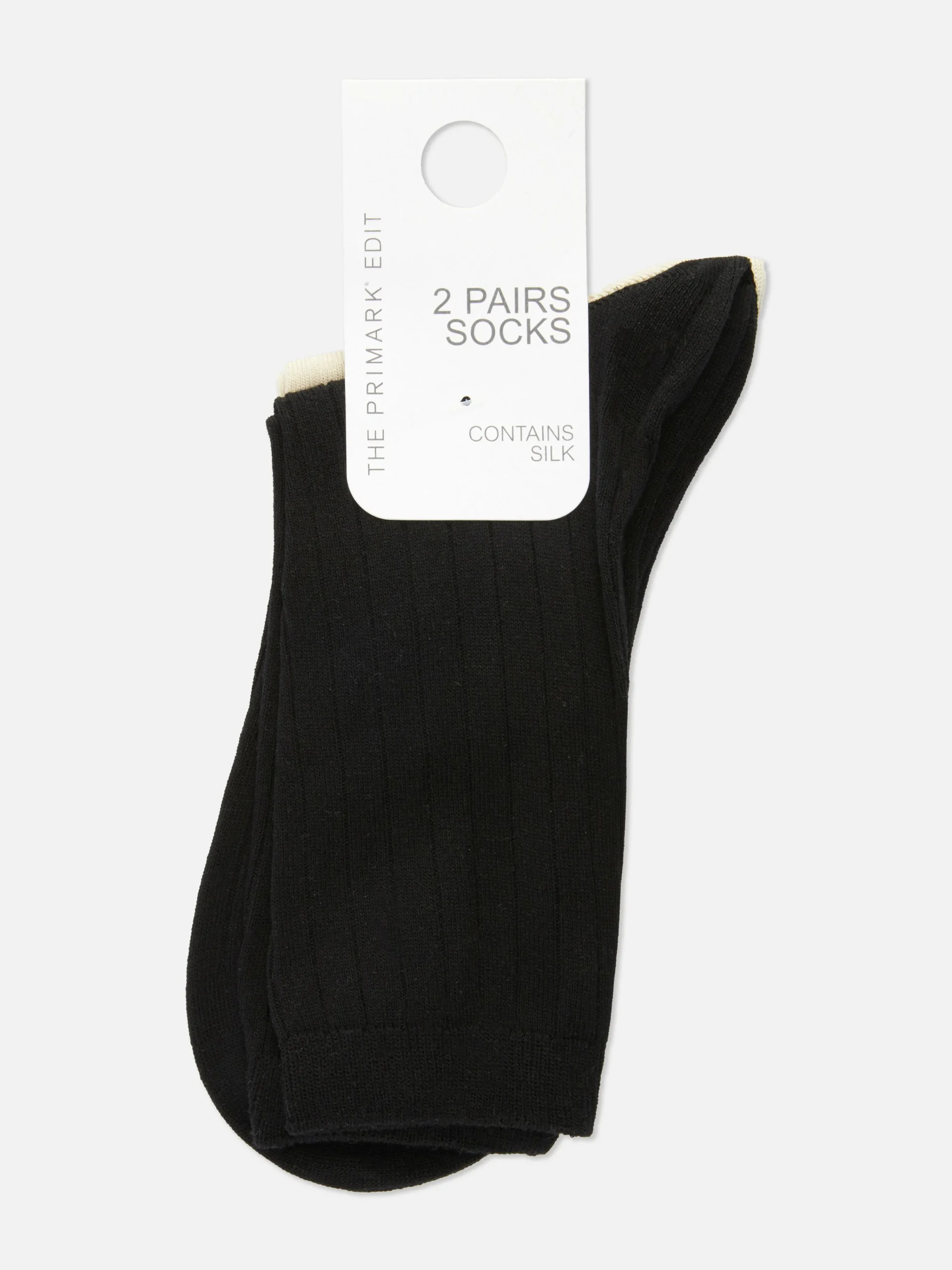 Gerippte „The Edit“ Socken, 2er-Pack Damen Socken