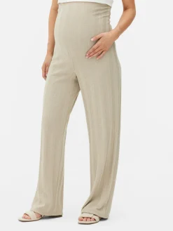 Clearance Gerippte Umstandshose Mit Weitem Bein Damen Hosen Und Leggings