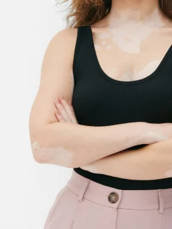 Best Gerippter Body Mit U-Ausschnitt Damen Tops Und T-Shirts