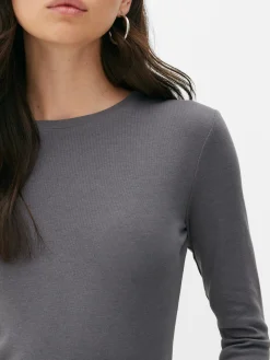 Outlet Gerippter Body Mit Weicher Haptik Damen Tops Und T-Shirts