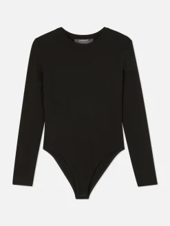 Online Gerippter Langarm-Body Damen Tops Und T-Shirts