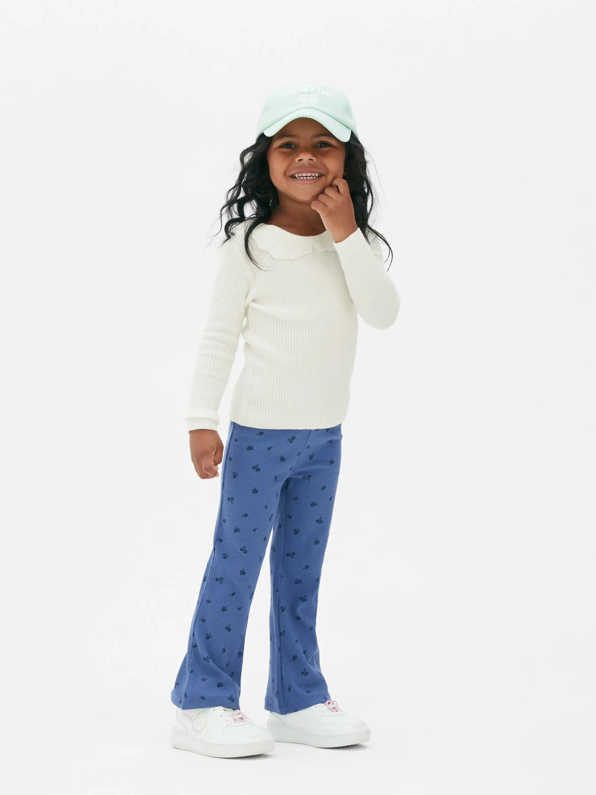 Hot Gerippter Pullover Mit Rüschenkragen Kinder Pullover Und Cardigans