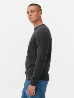 Hot Gerippter Pullover Mit Rundhalsausschnitt Herren Pullover Und Cardigans