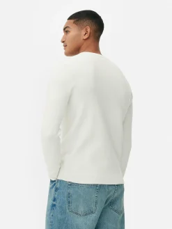 Gerippter Pullover Mit Rundhalsausschnitt Herren Pullover Und Cardigans