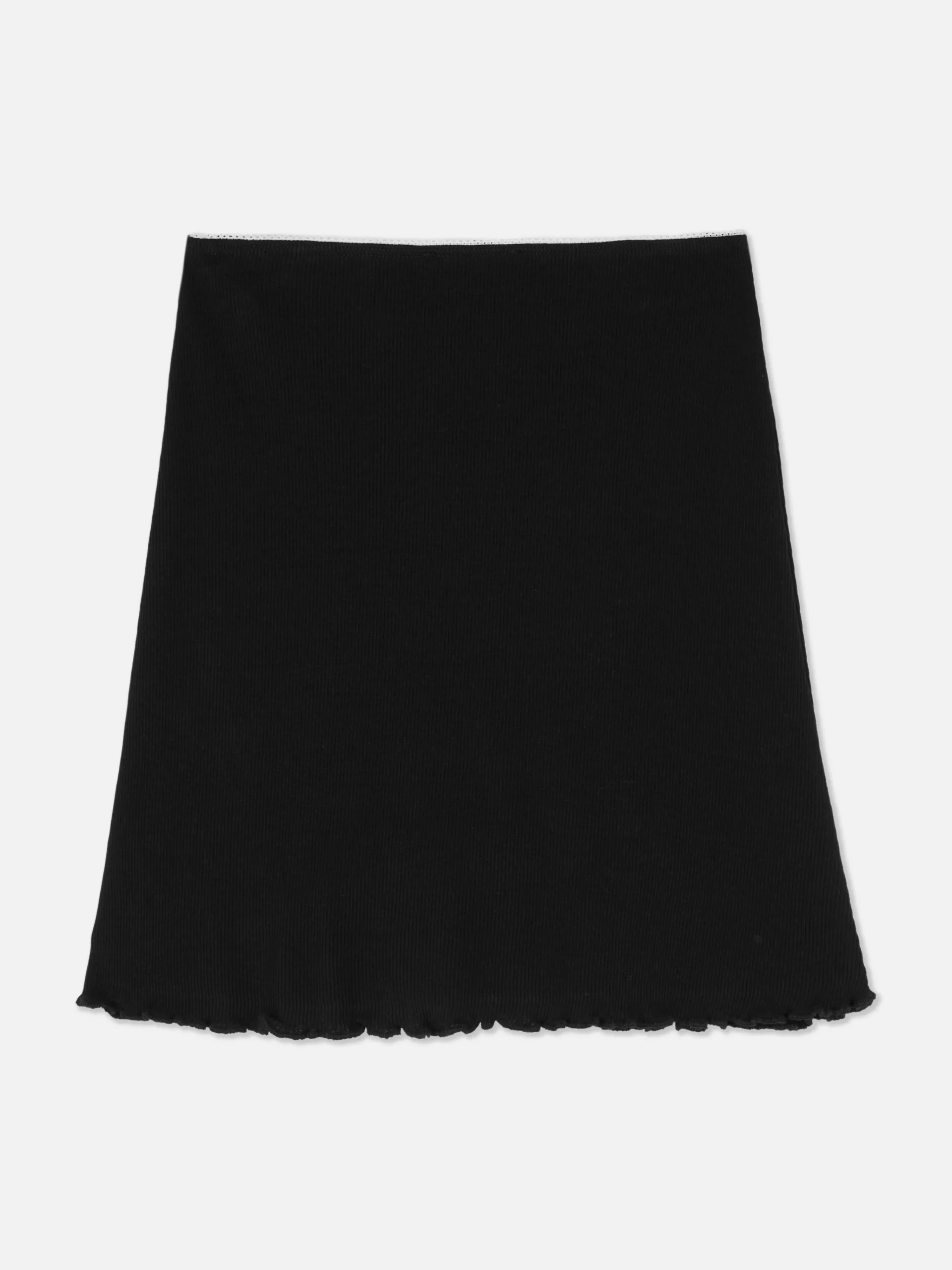 New Gerippter Rock Mit Gekräuseltem Saum Kinder Röcke