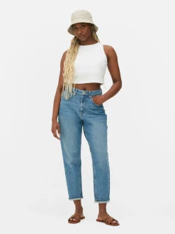 Sale Geripptes, Kurzes Trägertop Mit Racerback Damen Tops Und T-Shirts