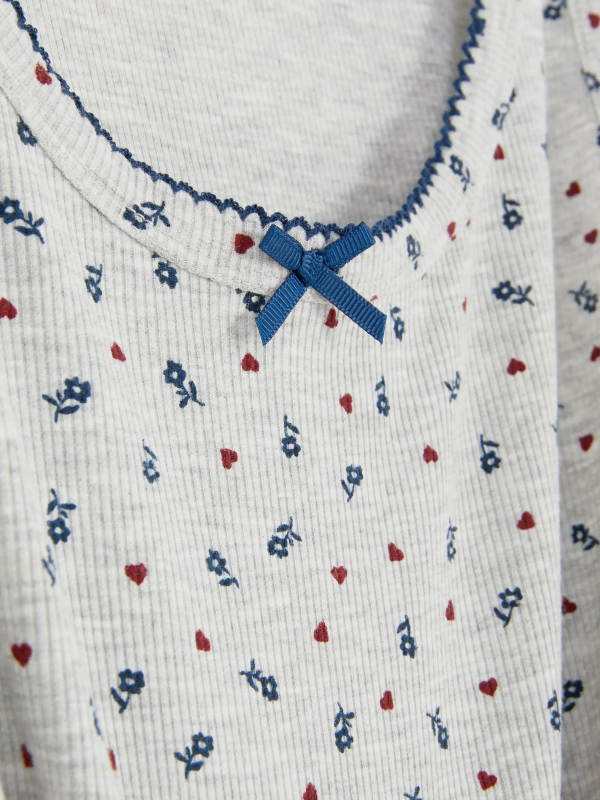 Best Geripptes Schlafanzug-Tanktop Mit Blümchenmuster Damen Schlafanzugoberteile