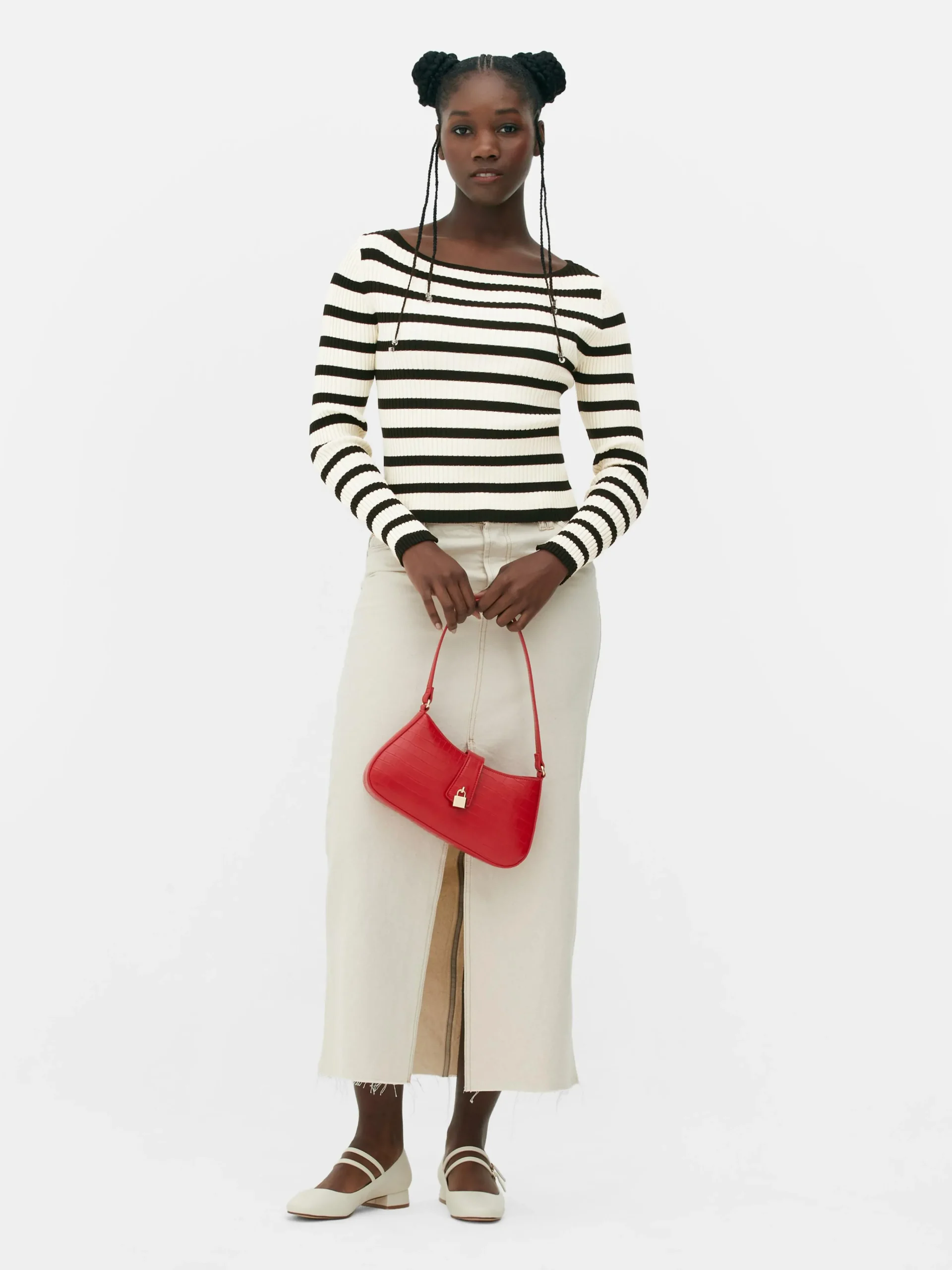 Discount Geripptes Top Mit U-Boot-Ausschnitt Damen Pullover Und Cardigans