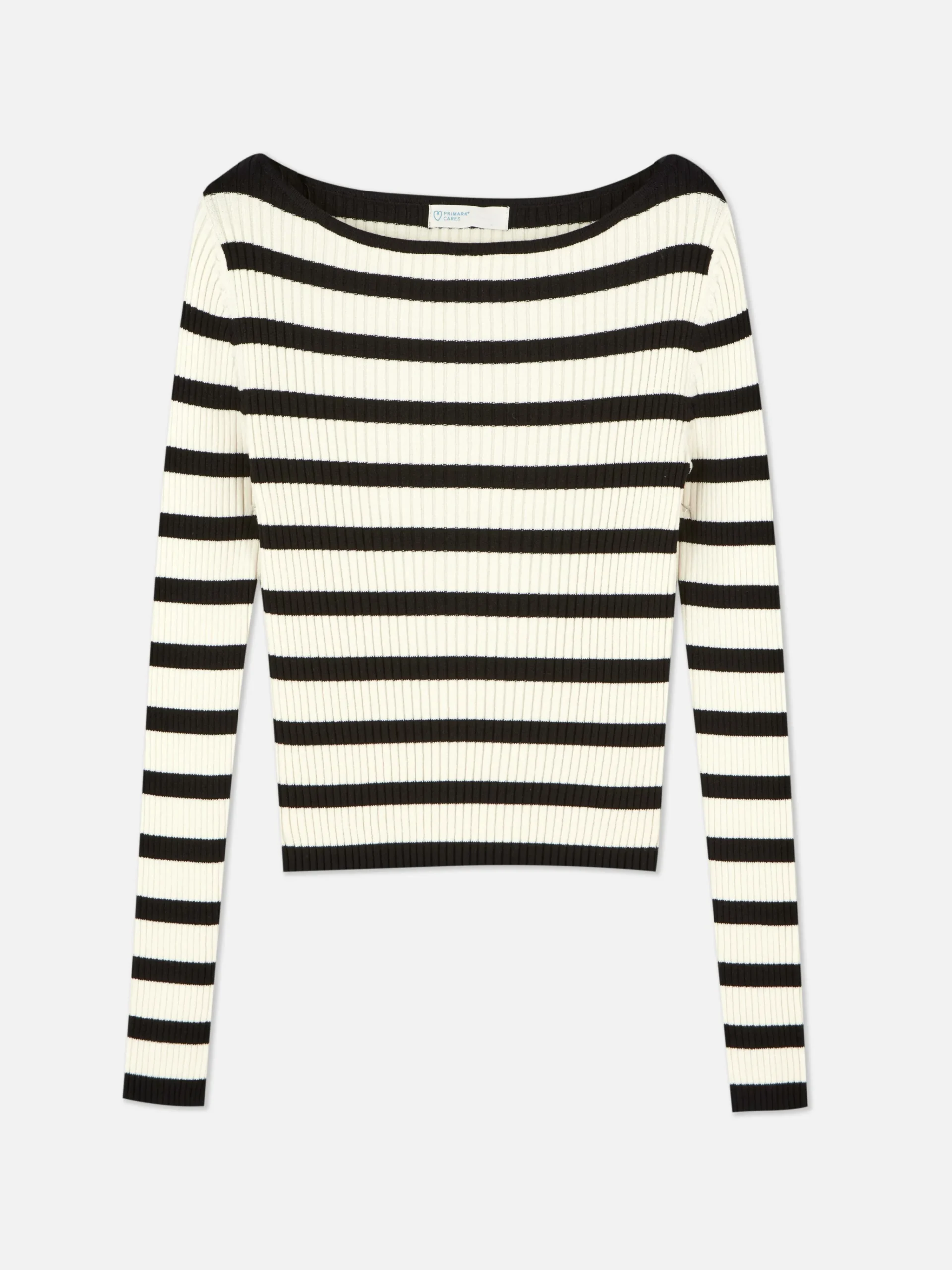 Discount Geripptes Top Mit U-Boot-Ausschnitt Damen Pullover Und Cardigans