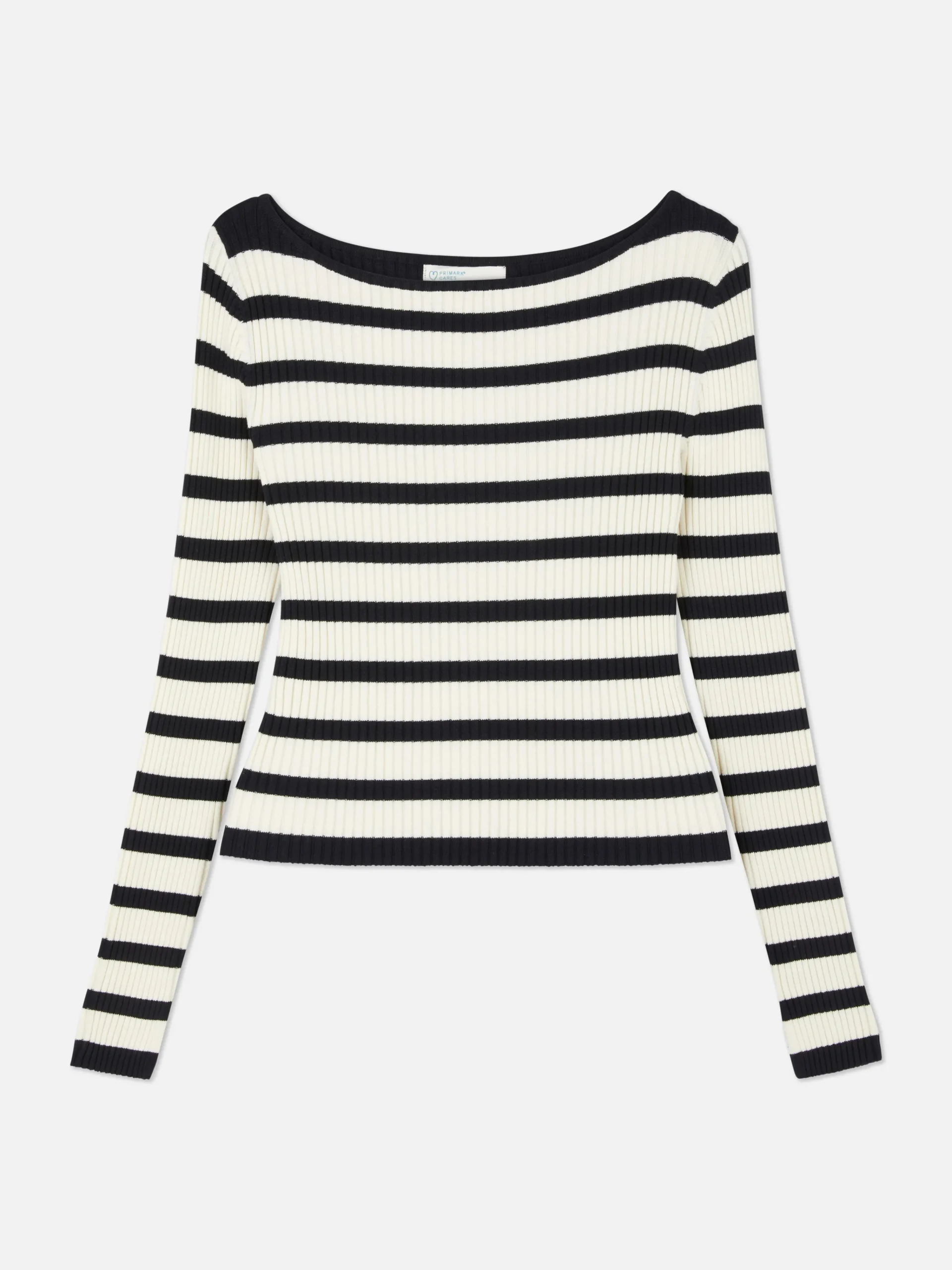Outlet Geripptes Top Mit U-Boot-Ausschnitt Damen Pullover Und Cardigans