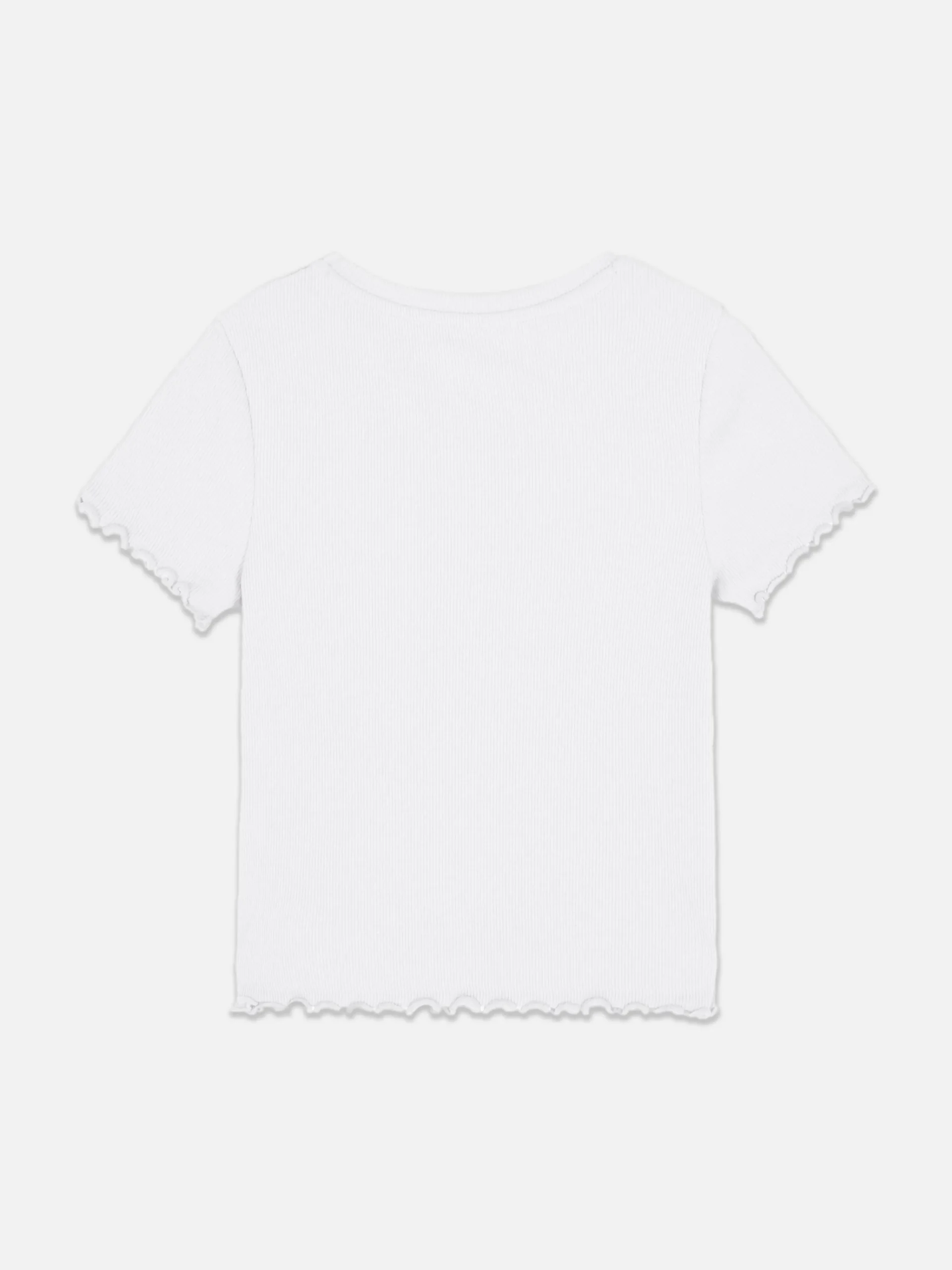 Geripptes T-Shirt Mit Gekräuseltem Saum Kinder Tops Und T-Shirts