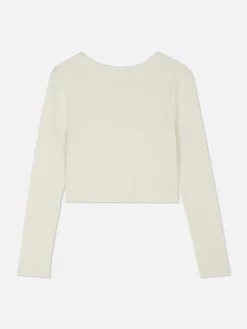 Outlet Geripptes T-Shirt Mit Knopfleiste Kinder Tops Und T-Shirts