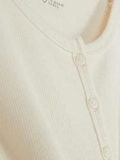 Outlet Geripptes T-Shirt Mit Knopfleiste Kinder Tops Und T-Shirts