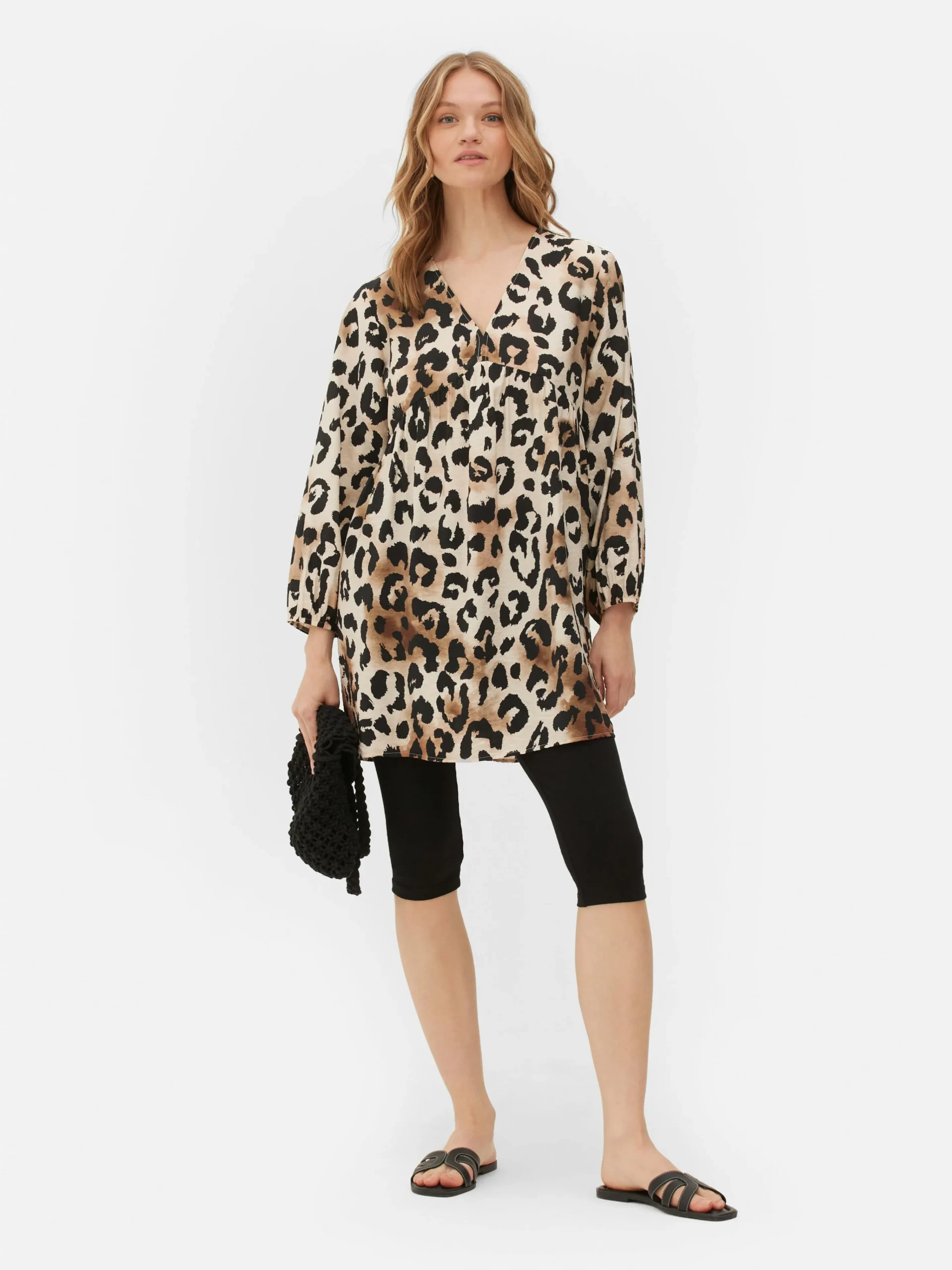 Outlet Gesmoktes Minikleid Mit V-Ausschnitt Damen Kleider