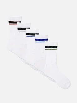 Online Gestreifte Crew-Socken, 5er-Pack Herren Socken