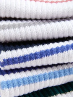 Online Gestreifte Crew-Socken, 5er-Pack Herren Socken