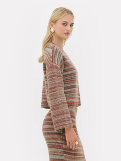 New Gestreifter „Rita Ora“ Strickpullover Zum Kombinieren Damen Pullover Und Cardigans