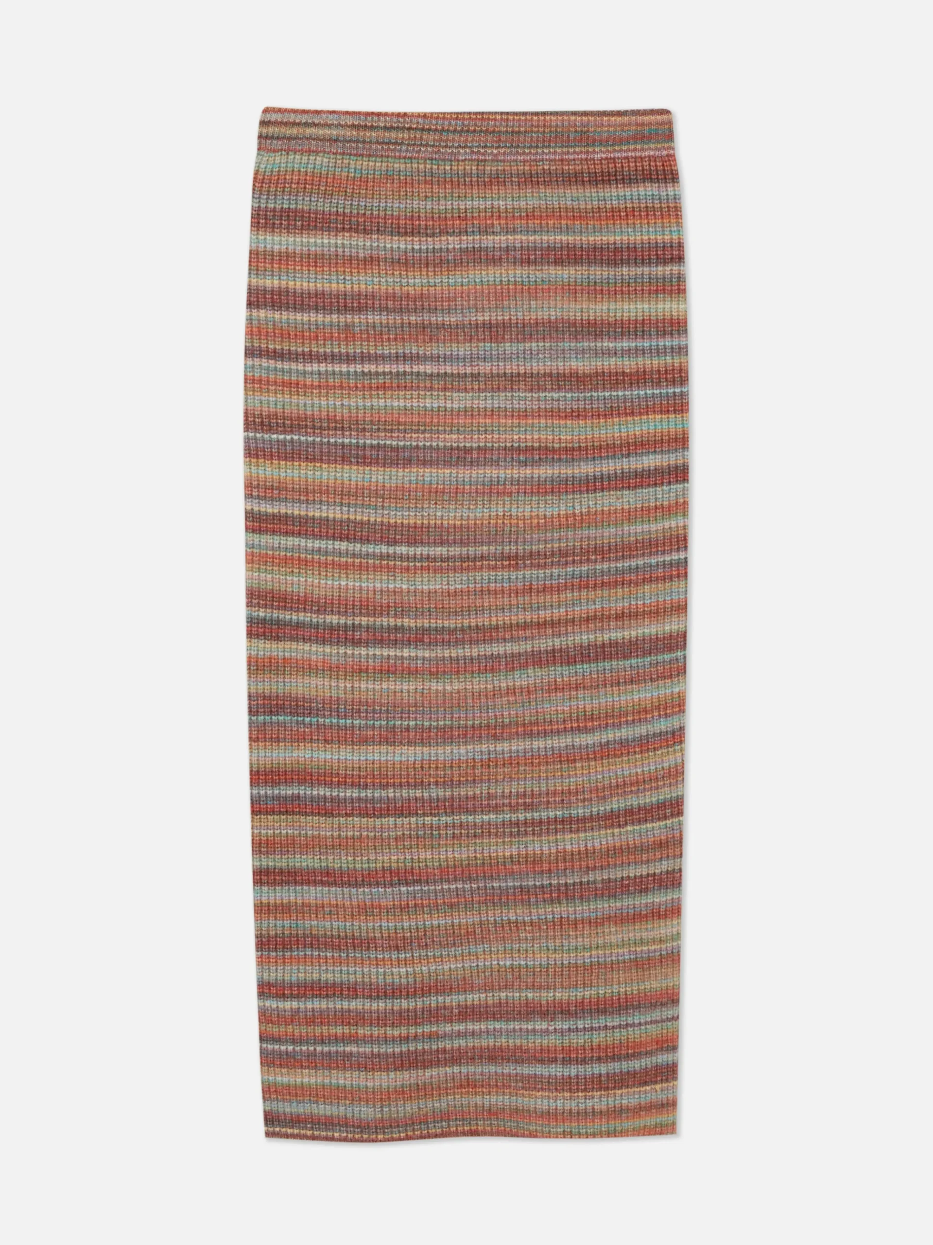 Online Gestreifter „Rita Ora“ Strick-Midirock Zum Kombinieren Damen Röcke