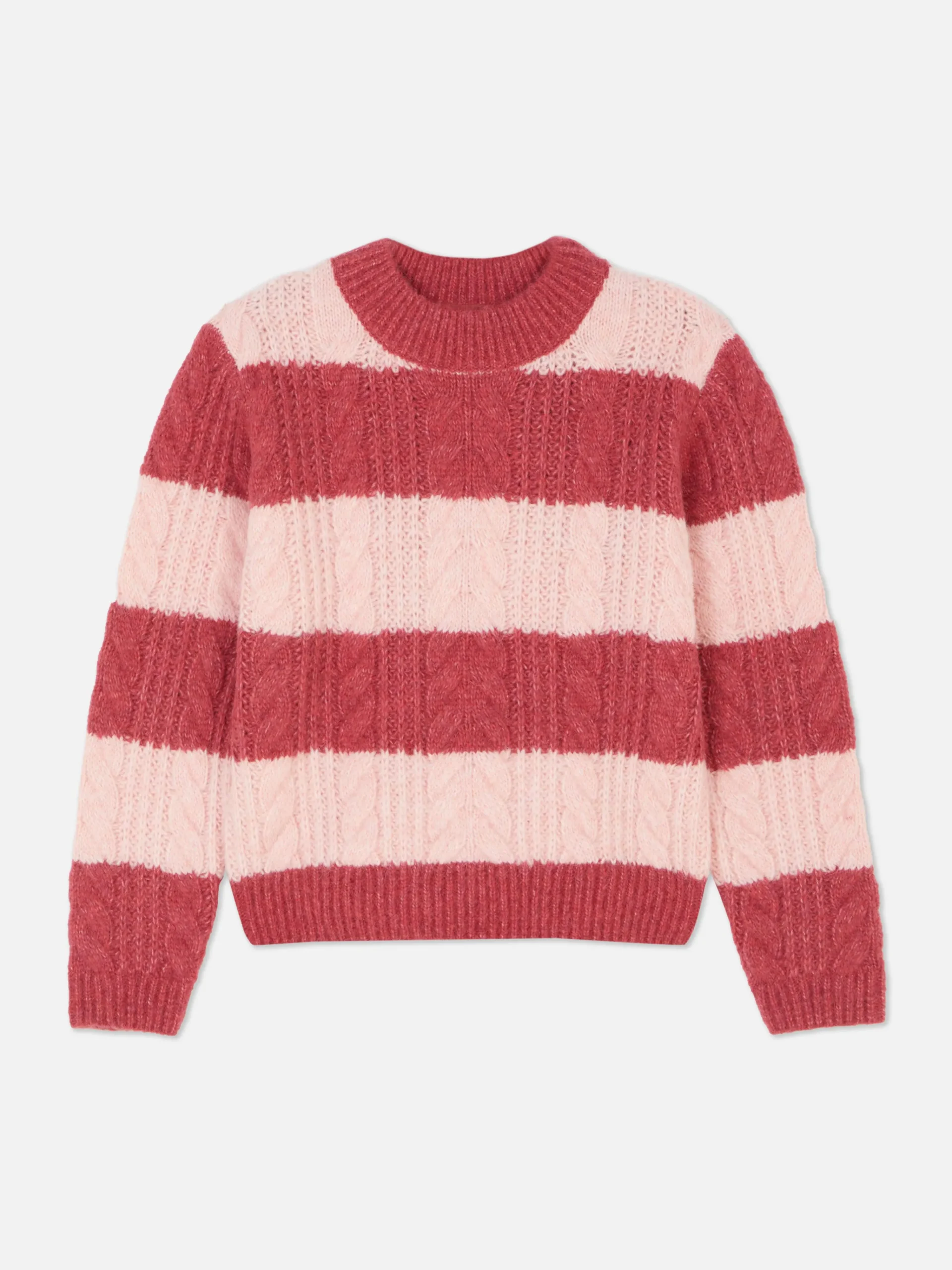 Hot Gestreifter Strickpullover Mit Zopfmuster Kinder Pullover Und Cardigans