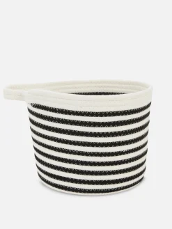 Outlet Gestreifter Wandhängekorb Aufbewahrungsboxen Und Körbe