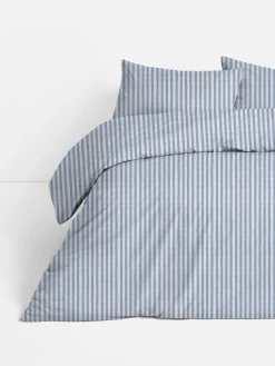 Best Gestreiftes Bettwäscheset Aus Seersucker, Super-Kingsize Bettwäsche Und Sets