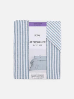 Best Gestreiftes Bettwäscheset Aus Seersucker, Super-Kingsize Bettwäsche Und Sets