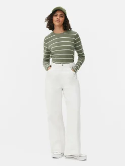 Sale Gestreiftes Langarmtop Damen Tops Und T-Shirts