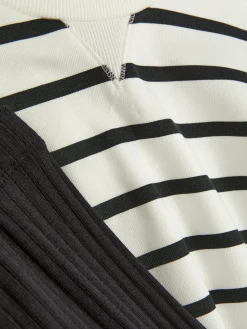 Hot Gestreiftes Sweatshirt Und Gerippte Leggings Im Set Sets Und Outfits