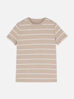 Gestreiftes T-Shirt Mit Rundhalsausschnitt Damen Tops Und T-Shirts