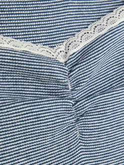 Best Gestreiftes T-Shirt Mit Spitzenbesatz Kinder Tops Und T-Shirts