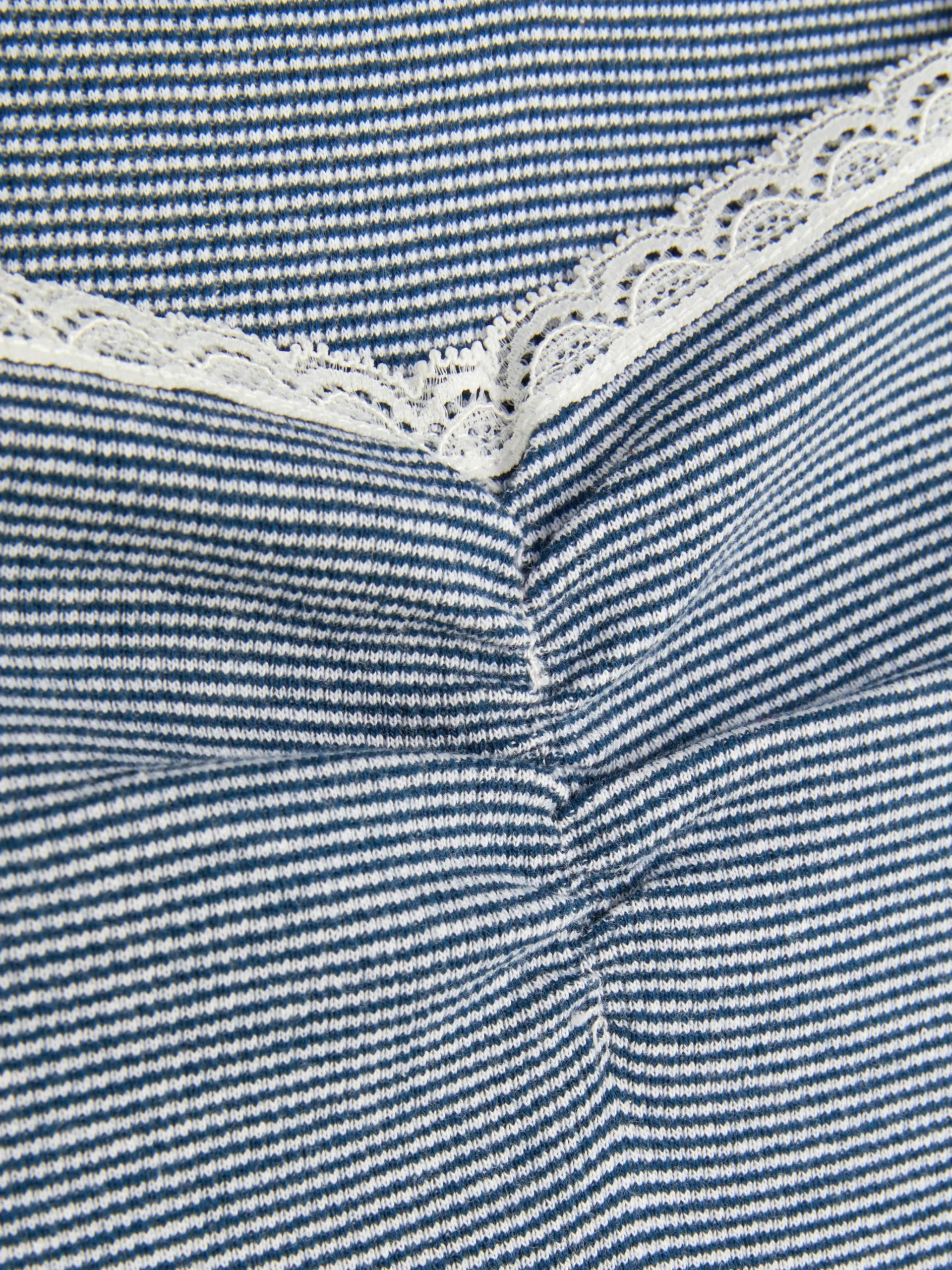 Best Gestreiftes T-Shirt Mit Spitzenbesatz Kinder Tops Und T-Shirts