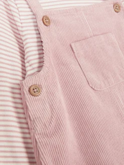 Online Gestreiftes T-Shirt Und Cord-Trägerkleid Im Set Sets Und Outfits