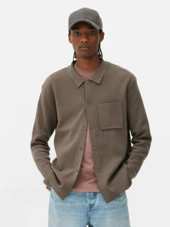 Discount Gestricktes Hemd Mit Druckknöpfen Herren Hemden