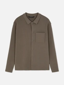 Discount Gestricktes Hemd Mit Druckknöpfen Herren Hemden