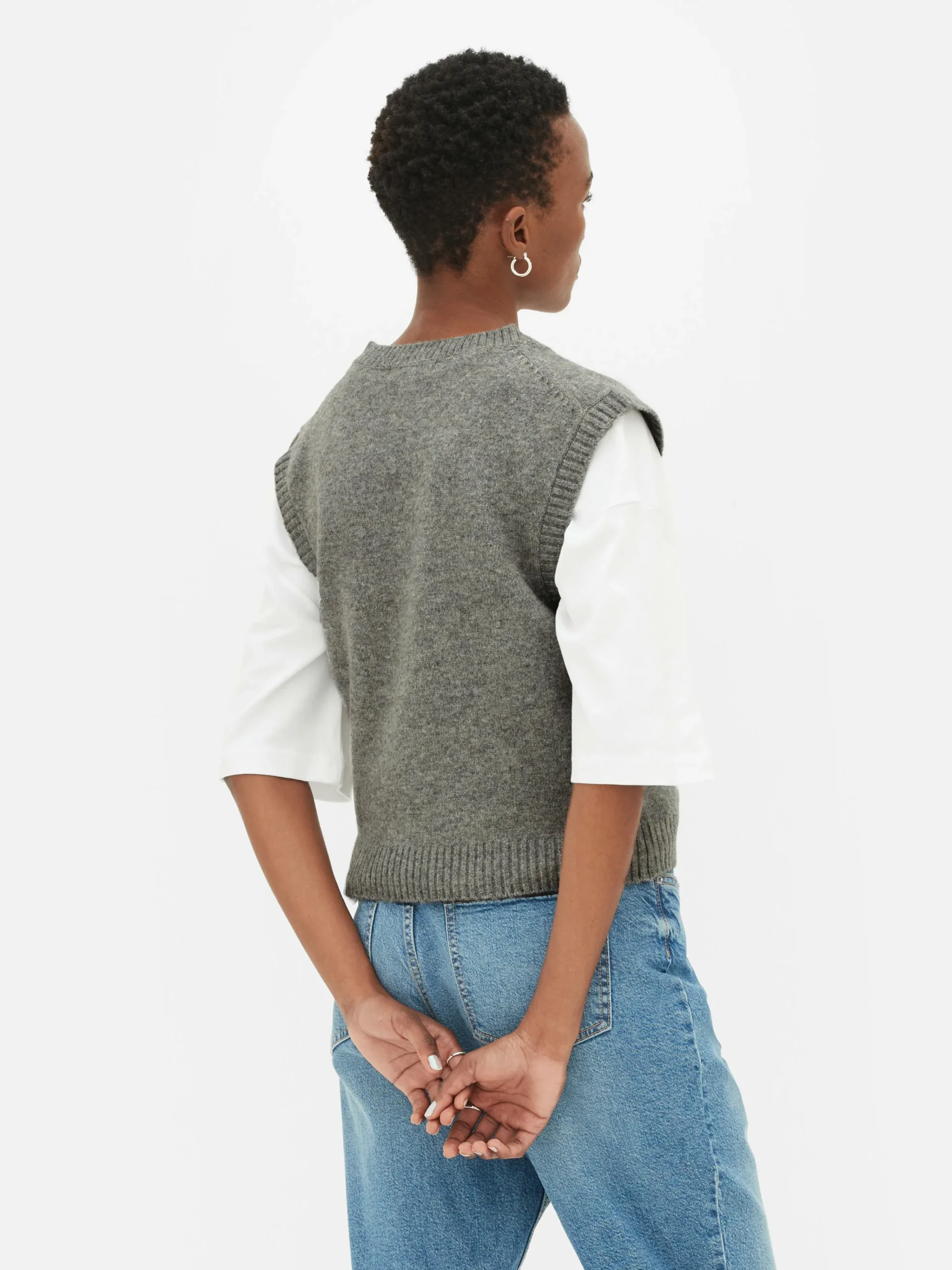 Hot Gestricktes Tanktop Mit V-Ausschnitt Damen Pullover Und Cardigans